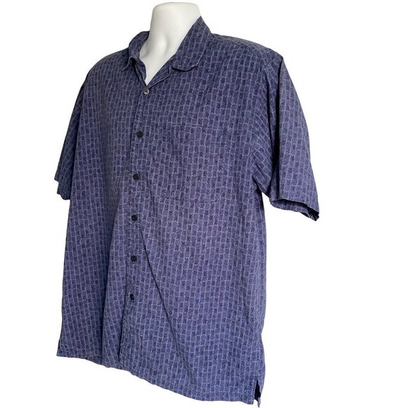 L2 Casual Cotton Short Sleeve Button Down Shirt Mens Large - Picture 2 of 9